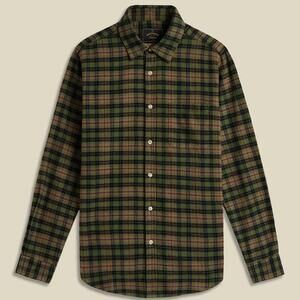 NEW PORTUGUESE FLANNEL men's parque flannel shirt in green